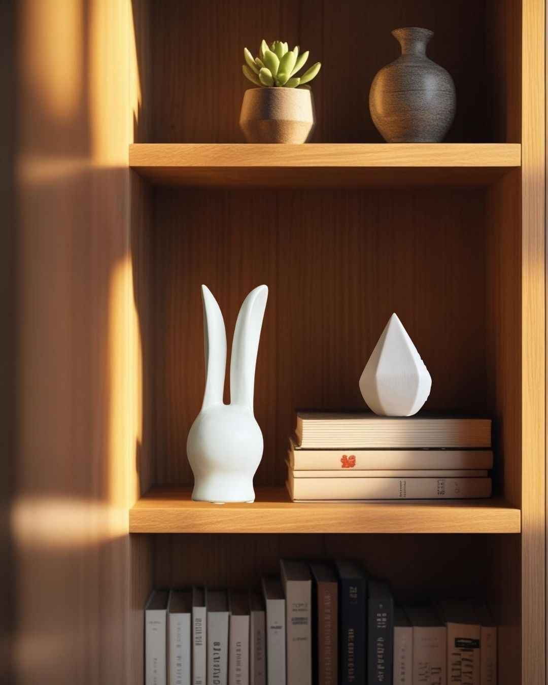 Figura decorativa de conejo minimalista
