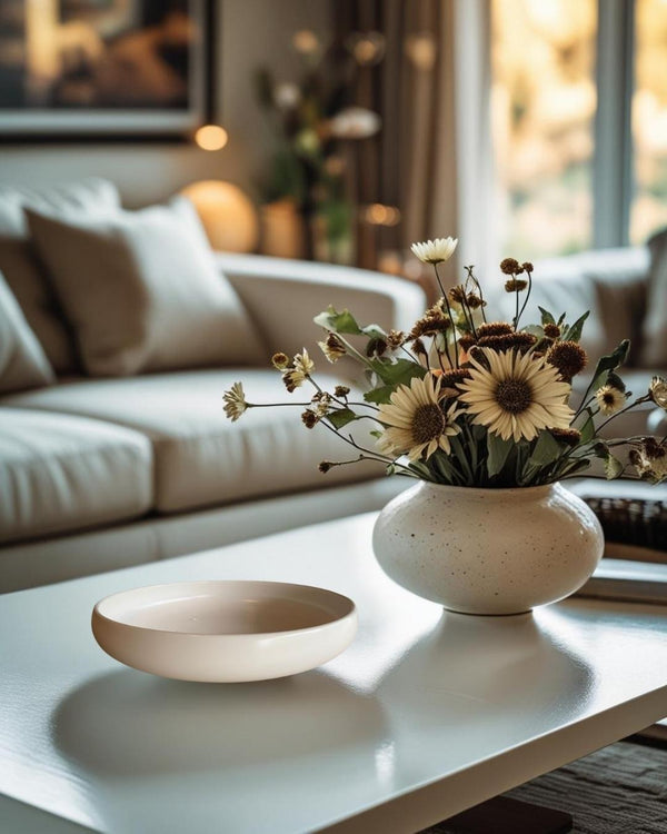 Disk - Low Porcelain Decorative Bowl