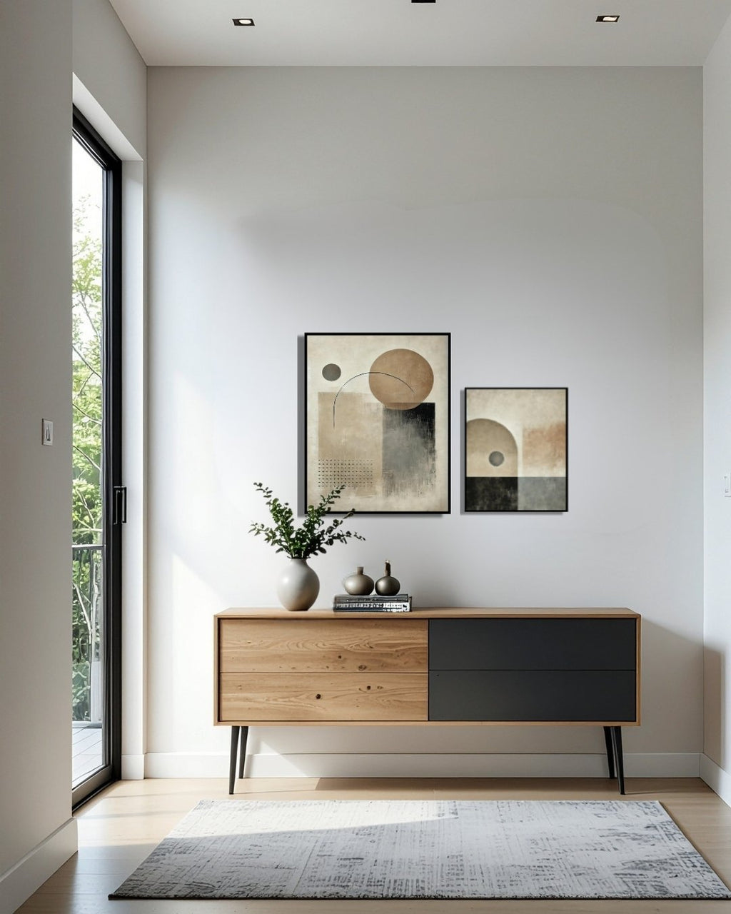 Cuadro abstracto 60 x 80 cm, Ivory Balance