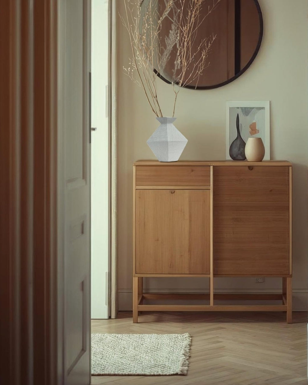 Jarrón de cerámica con forma hexagonal - Mangkant