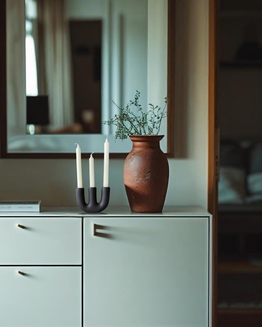 Trident -  Candelabro de cerámica para 3 velas