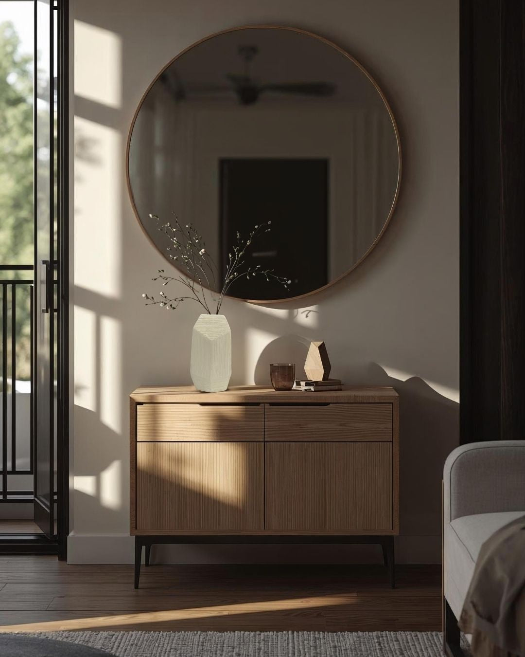 Jarrón beige Alta - 26 cm.