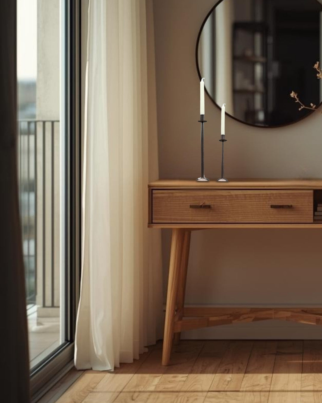 Bronze - Portavelas estilo rústico