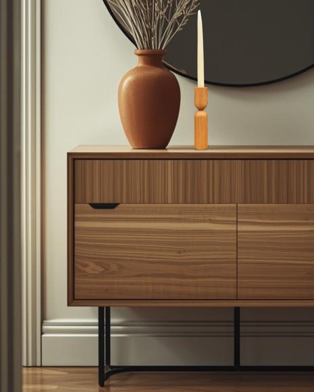 Portavelas de madera - Figur