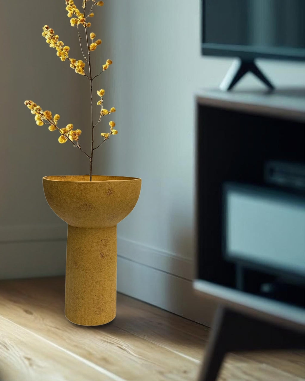 Macetero de piso amarillo ocre - Dobblet