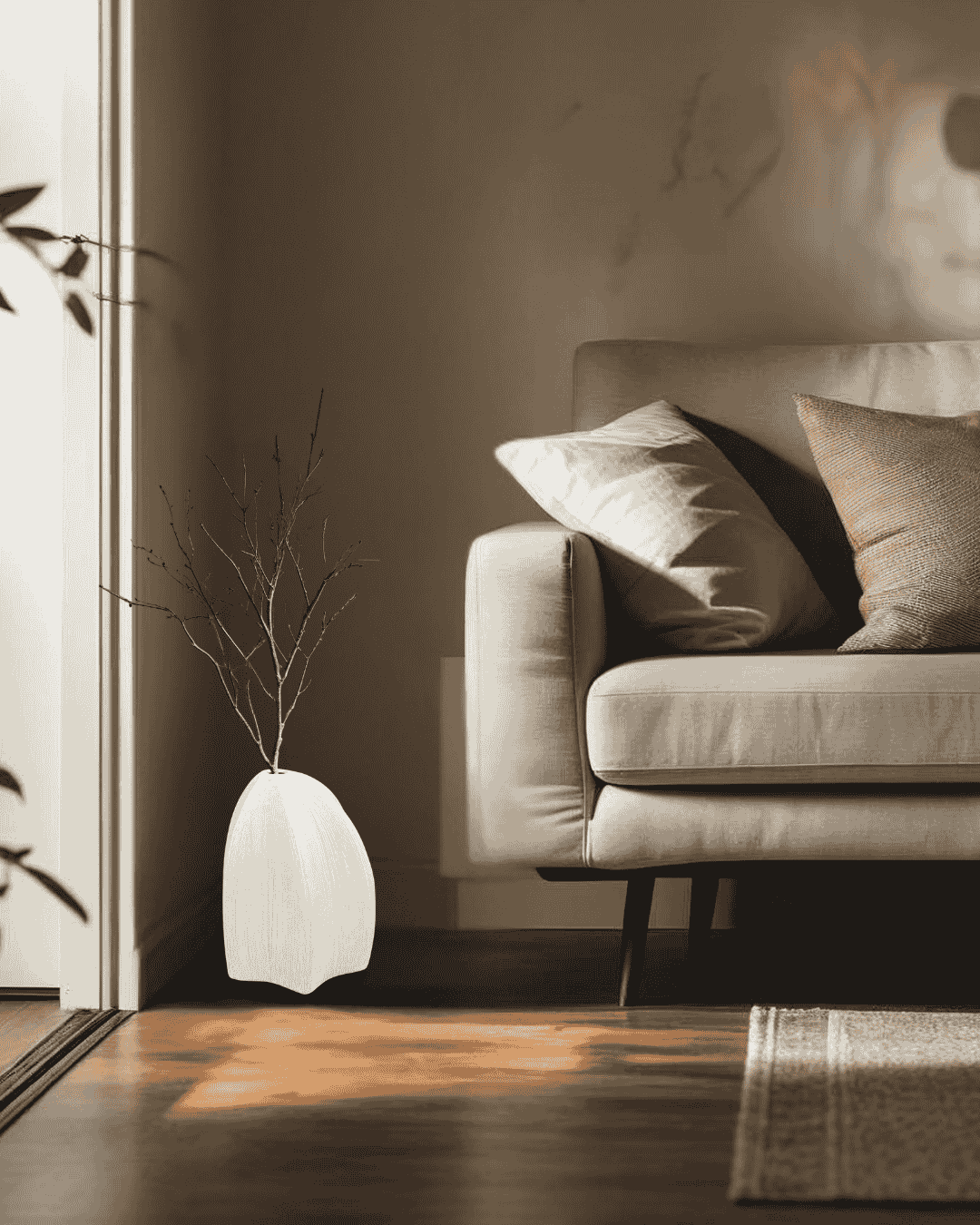 Jarrón de cerámica con pliegues geométricos Finne