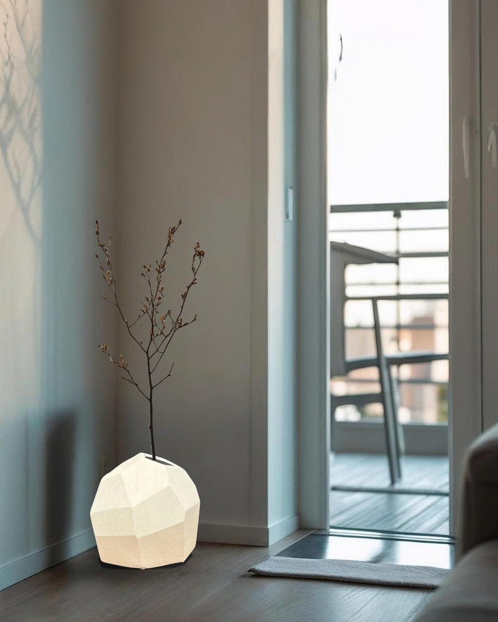 Jarrón de Cerámica Geométrico Texturizado Volkan - 23 cm