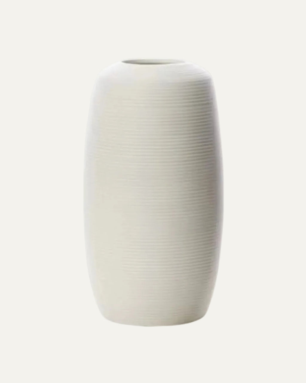 Jarrón blanco con silueta cilindrica Oslo - 20 cm.