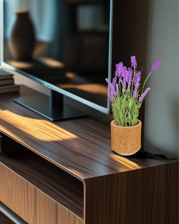 Lavender – 13.39" Faux Plant in a Decorative Planter
