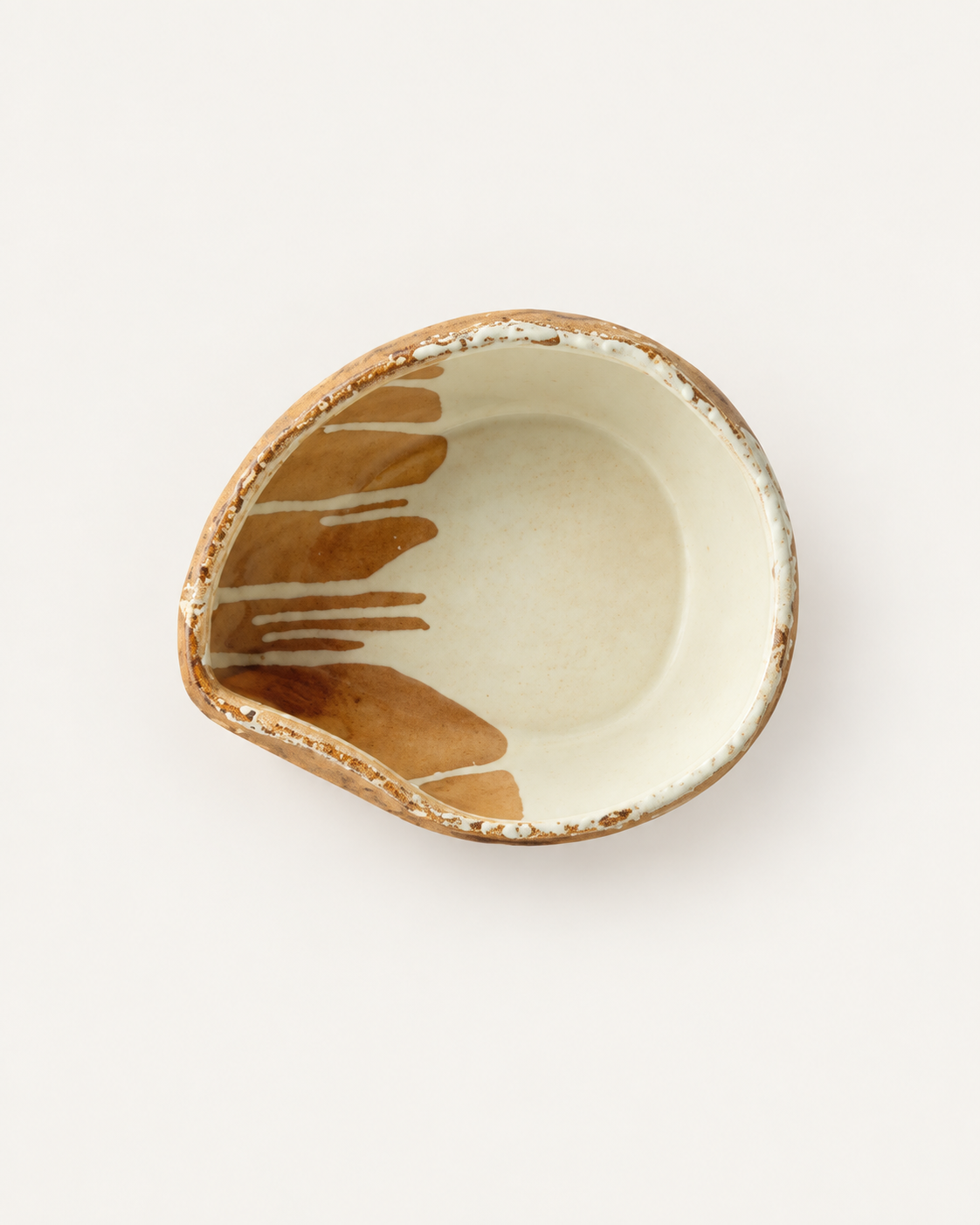 Bowl asimétrico crema y ocre – Duna
