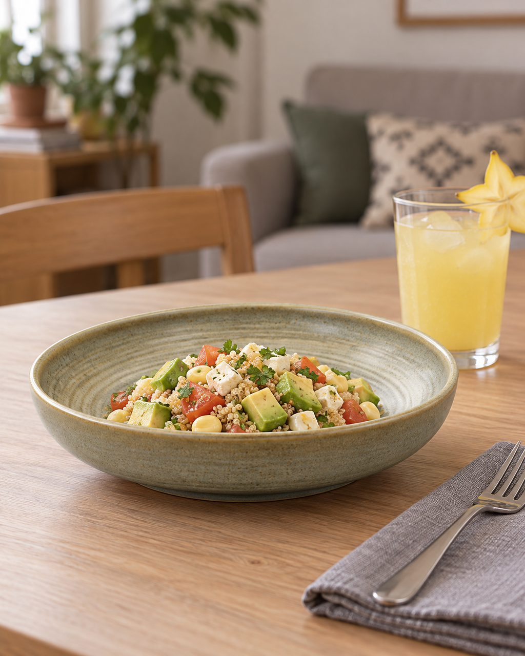 Plato hondo oliva claro con borde miel – Ladera