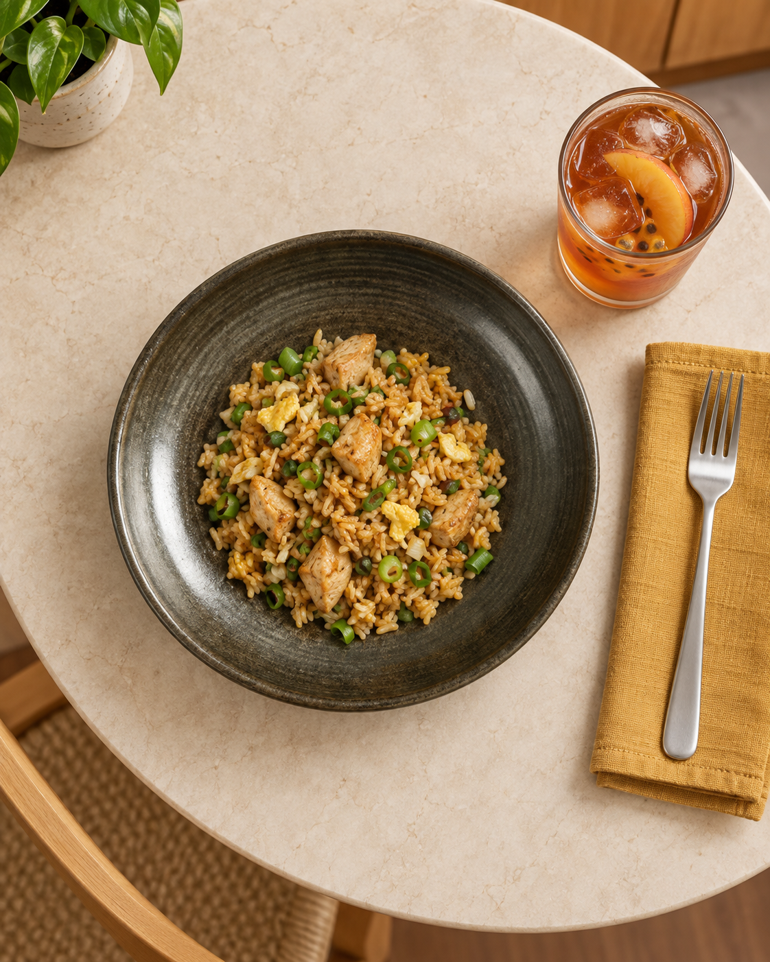 Plato hondo carbón con anillos – Sombra