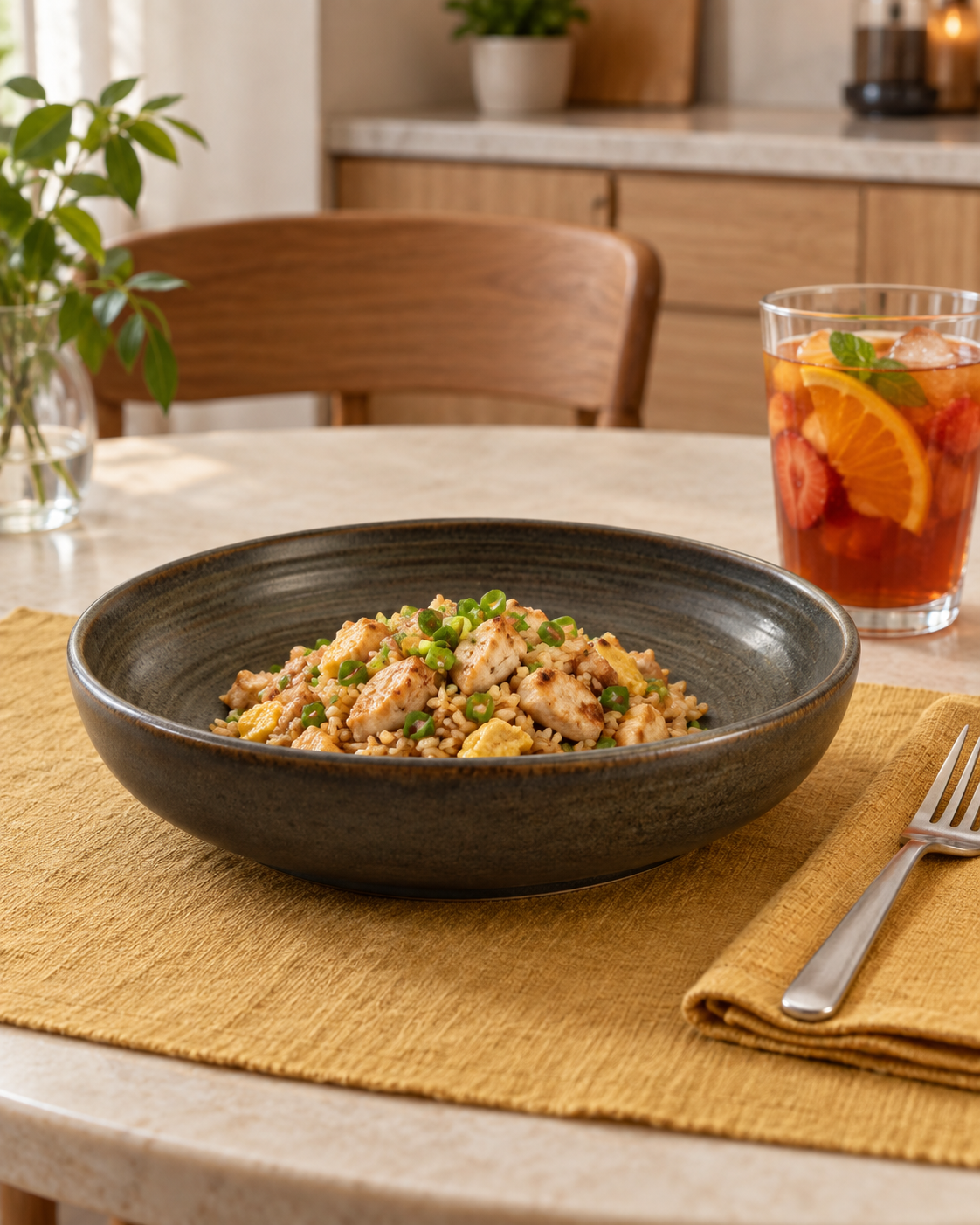 Plato hondo carbón con anillos – Sombra