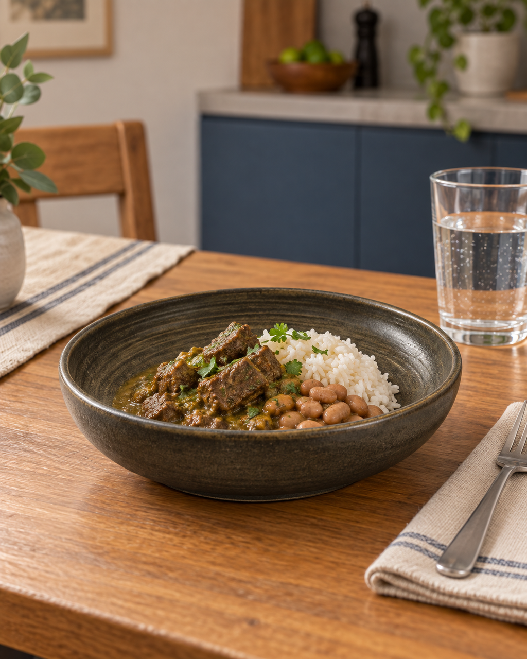 Plato hondo carbón con anillos – Sombra
