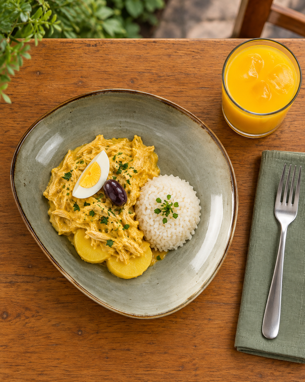 Plato hondo asimétrico gris salvia – Sauce
