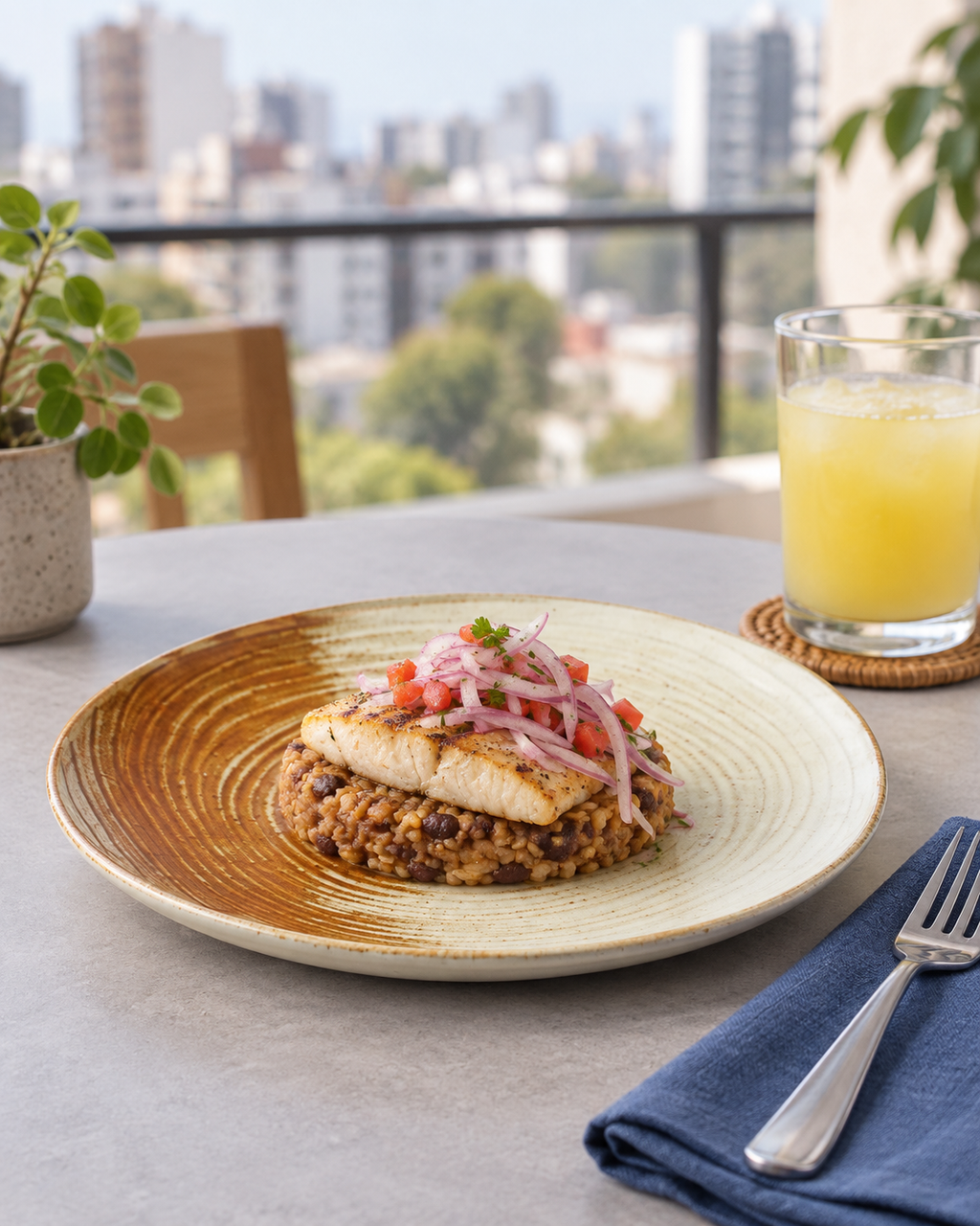 Plato crema y caramelo con anillos – Caramelo