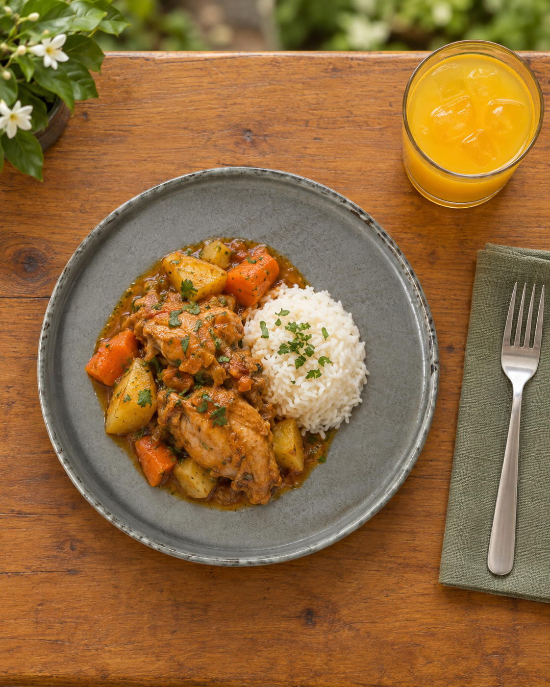 Plato gris humo con borde orgánico – Nimbo