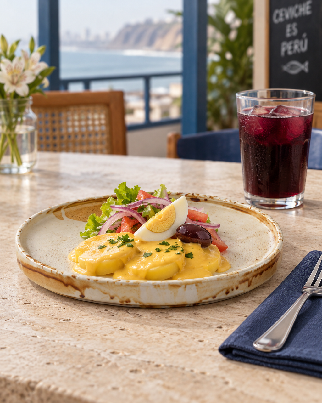 Plato crema y ocre con borde orgánico – Miel