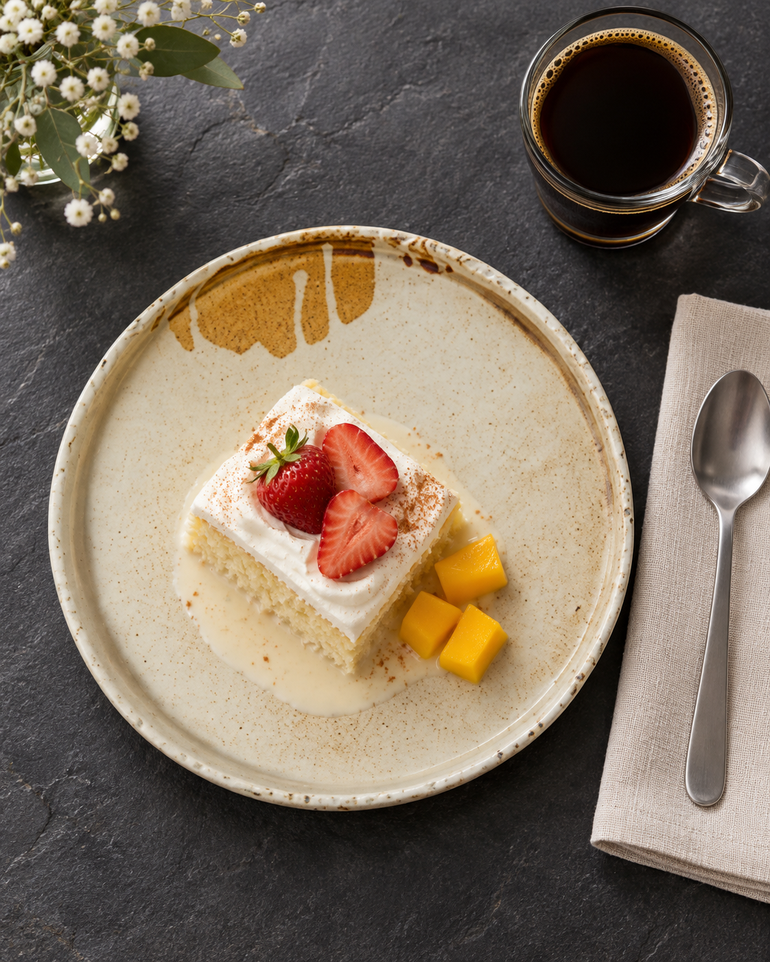 Plato crema y ocre con borde orgánico – Miel