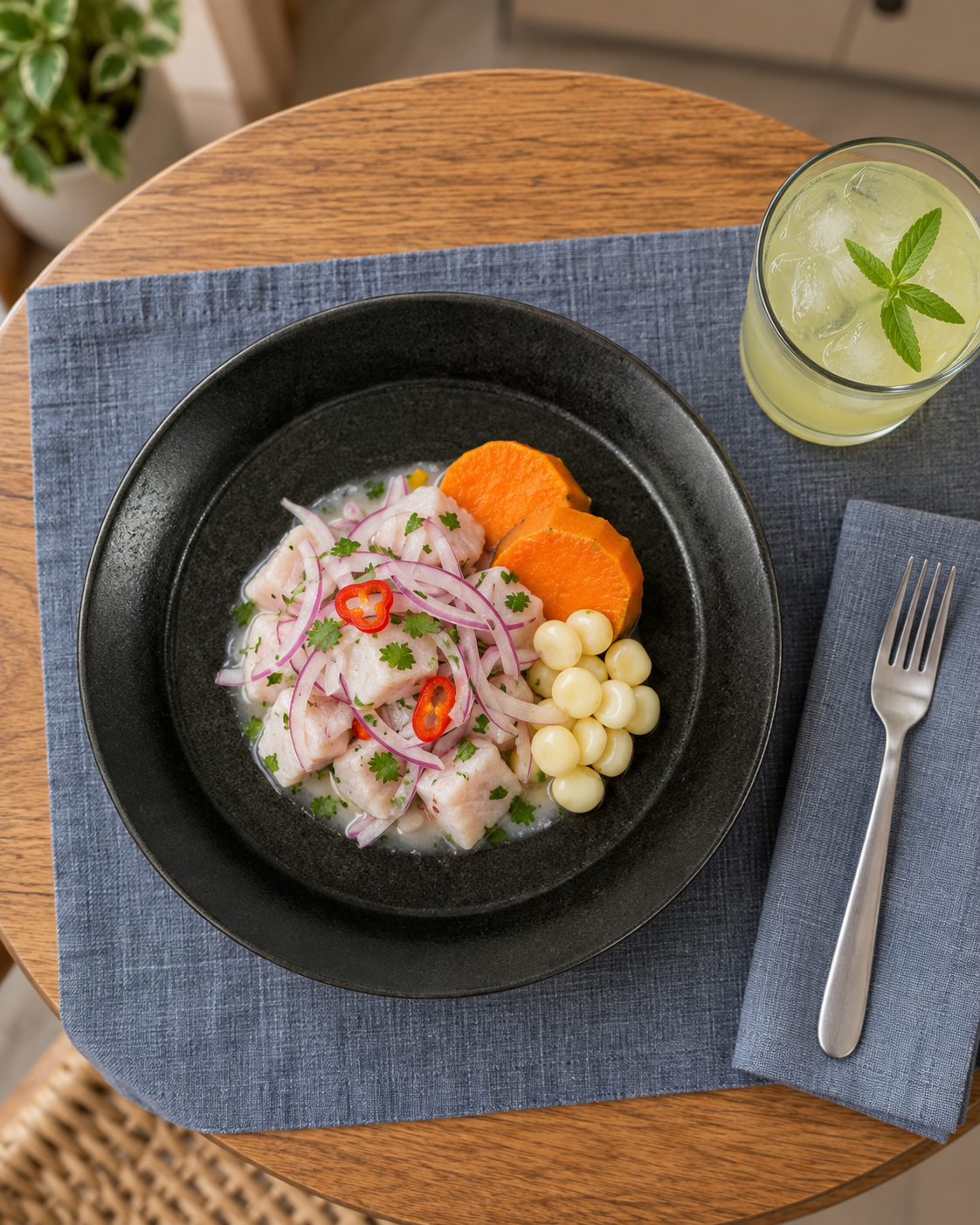 Plato negro carbón con borde elevado – Eclipse