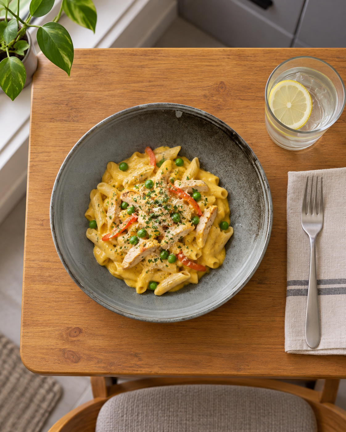 Plato hondo gris humo con exterior facetado – Pizarra