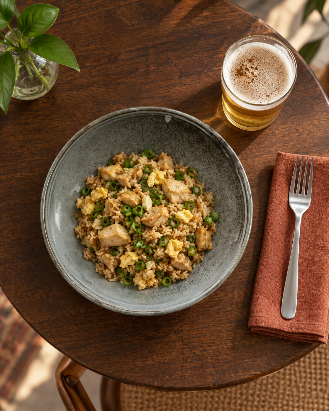Plato hondo gris humo con exterior facetado – Pizarra