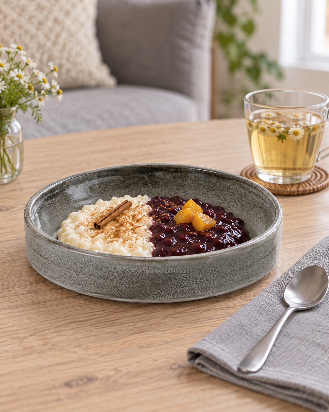 Plato hondo gris humo de pared recta – Ceniza