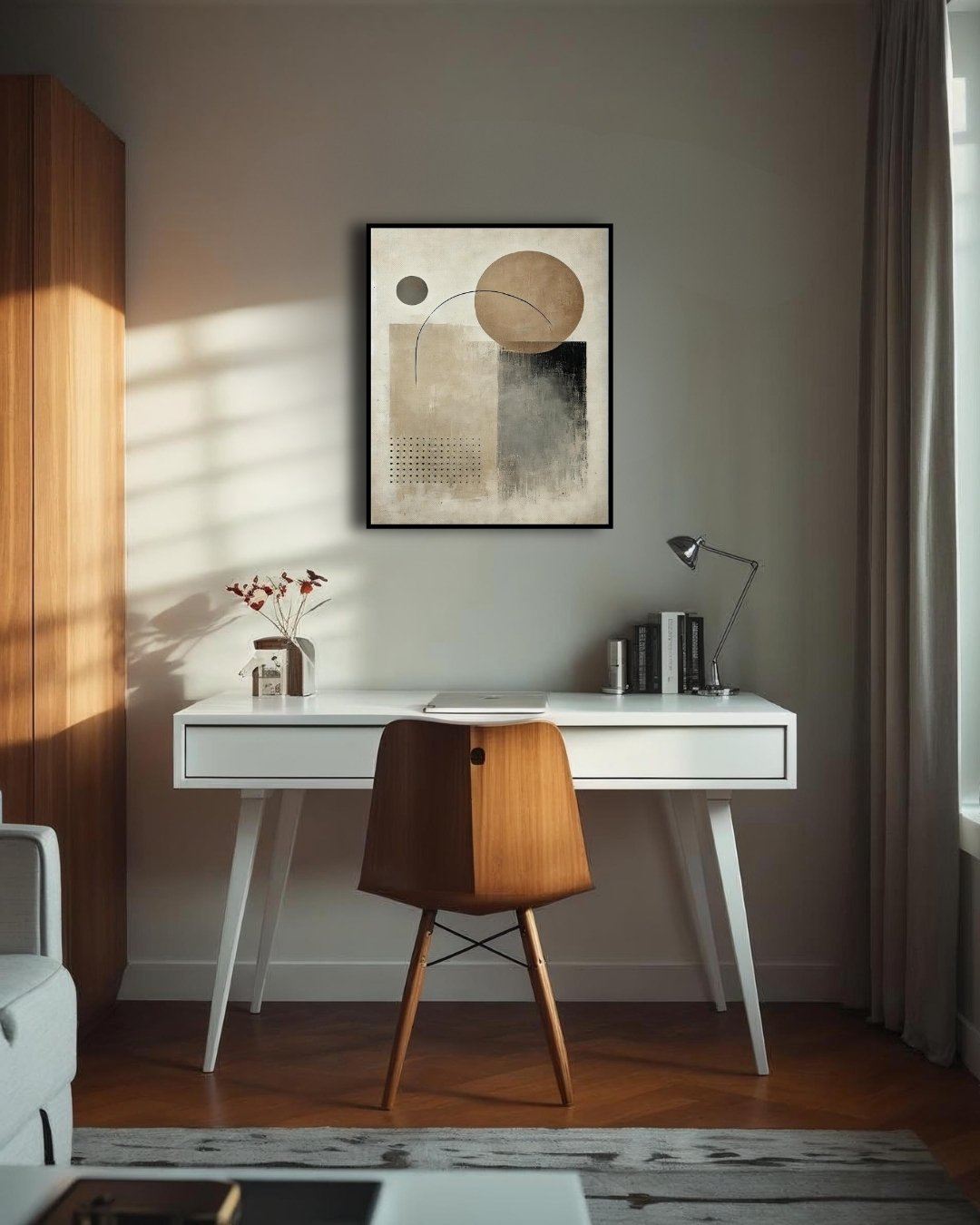 Cuadro abstracto 60 x 80 cm, Ivory Balance