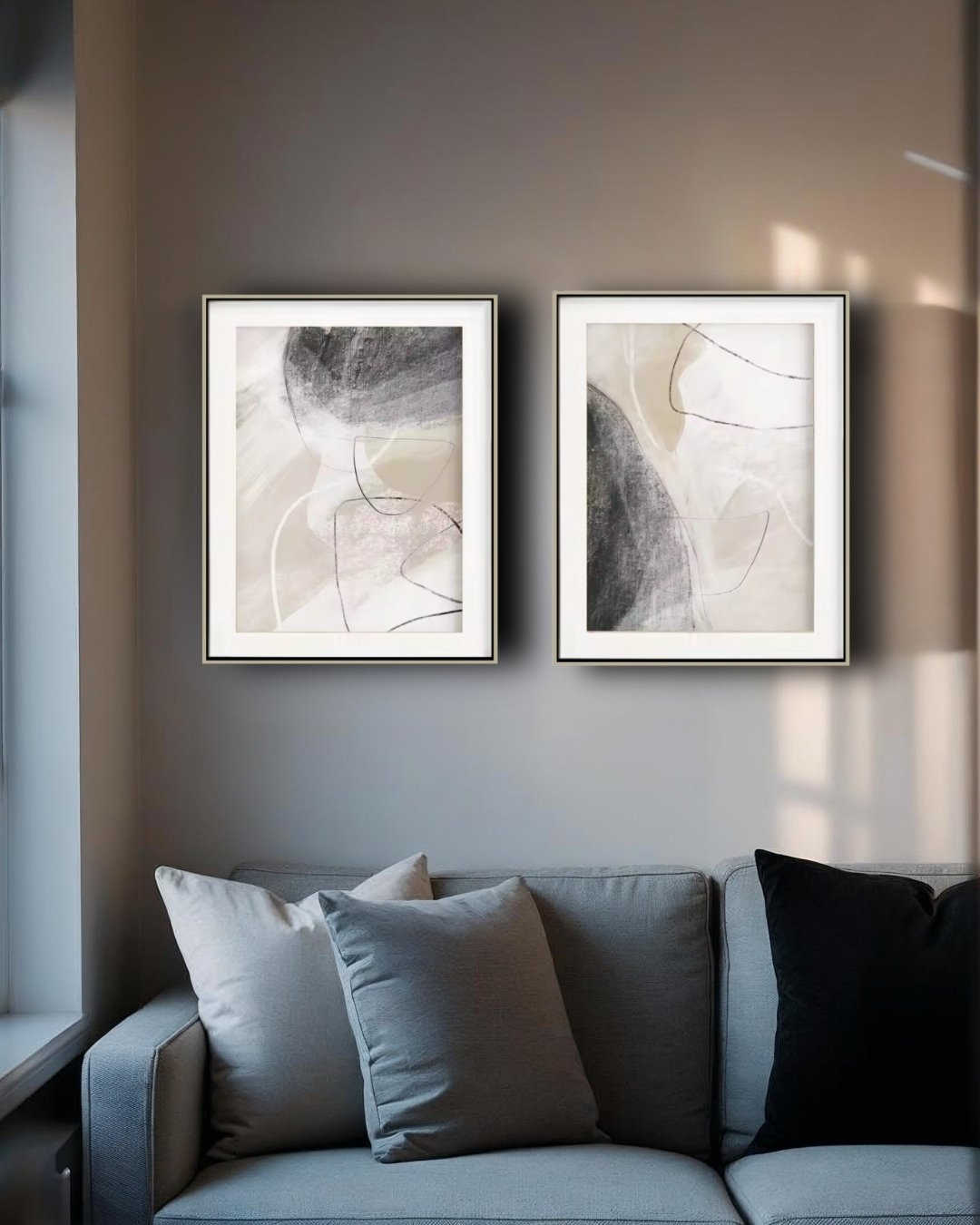 Milan - Set de 3 cuadros abstractos – 27.5" x 19.6", 3 Pieces