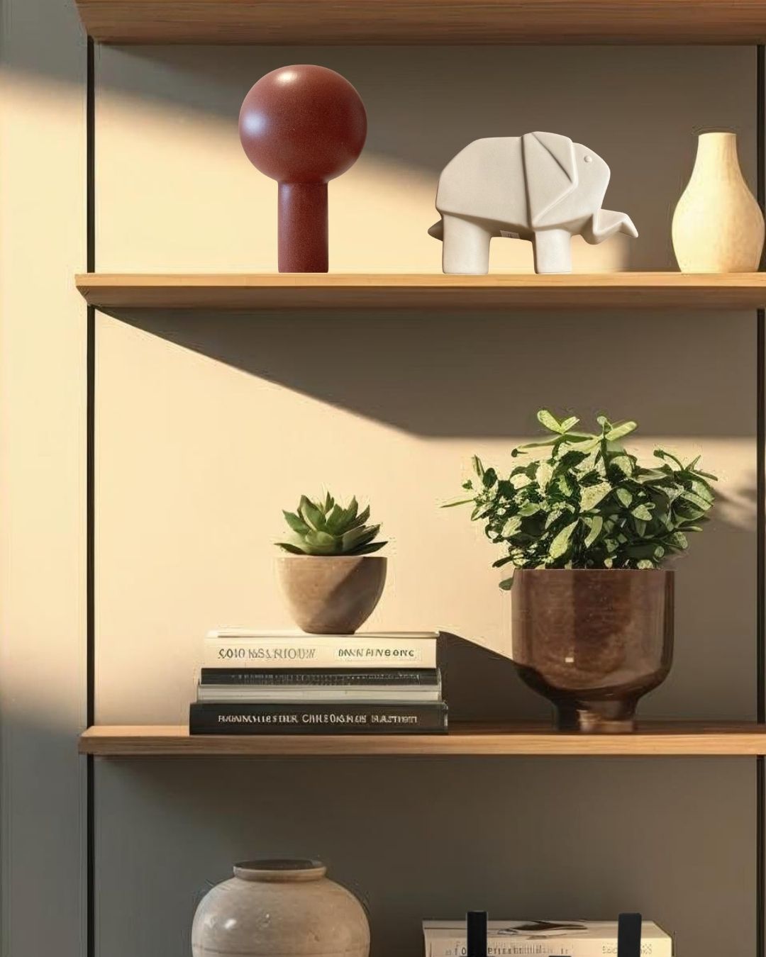 Figura decorativa de elefante minimalista
