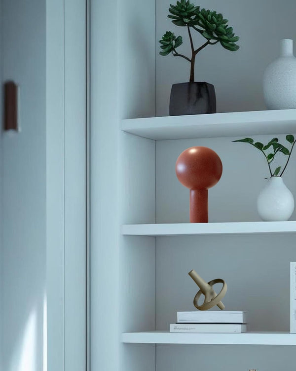 Sphere - Round Ceramic Vase With Cylindrical Base