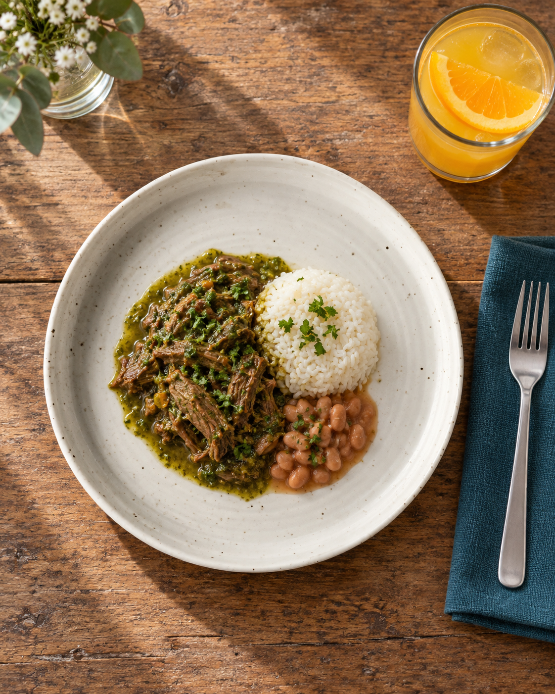 Plato blanco roto moteado con anillos – Jaspe