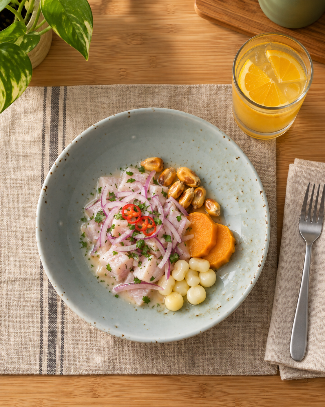 Plato hondo celadón moteado – Rocío