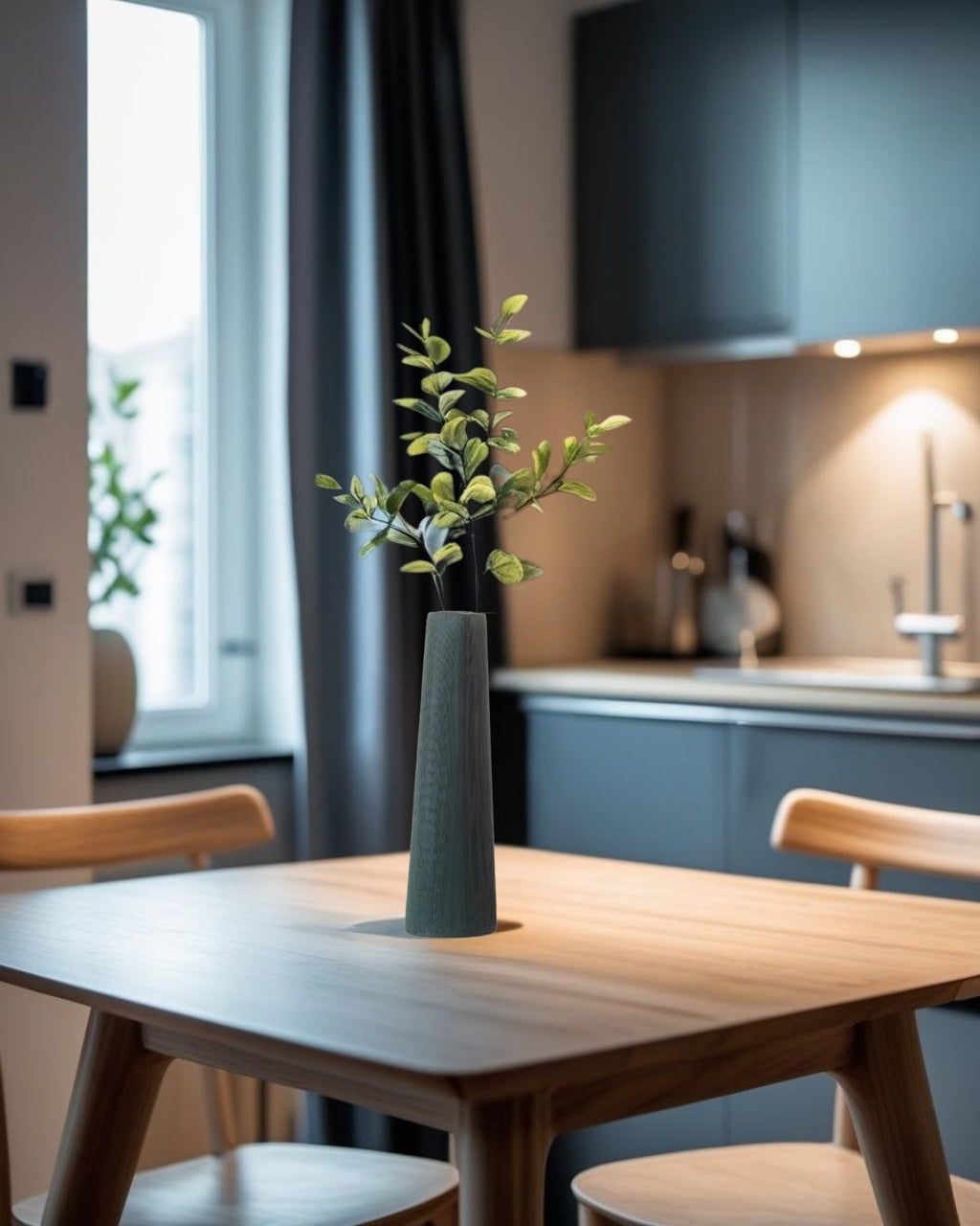 Jarrón verde oscuro Eclipse - 40 cm.