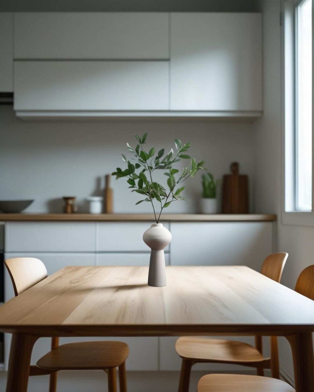 Jarrón de cerámica blanco Kuppel - 25 cm alto