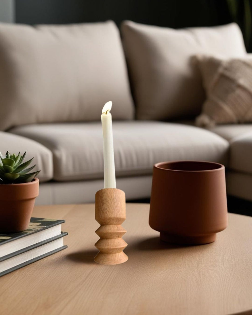 Harmonika - Wooden Candle Holder