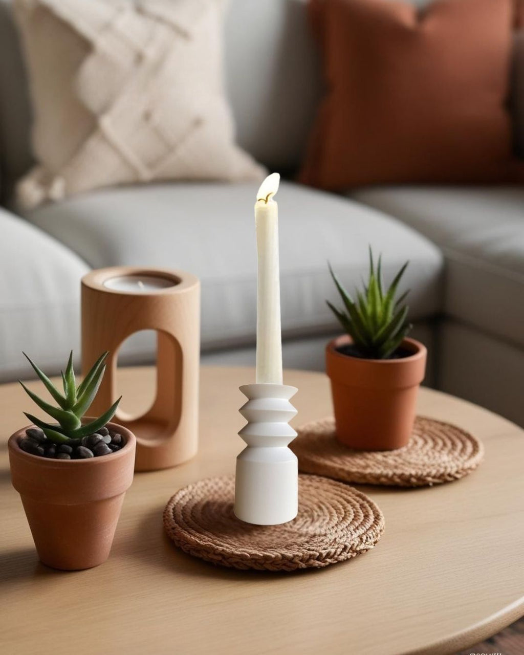 Harmonika - Wooden Candle Holder