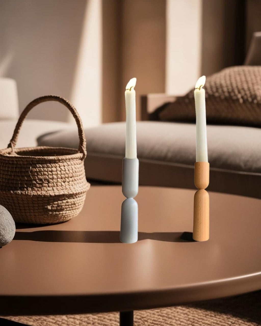 Dualborg - wooden candle holder