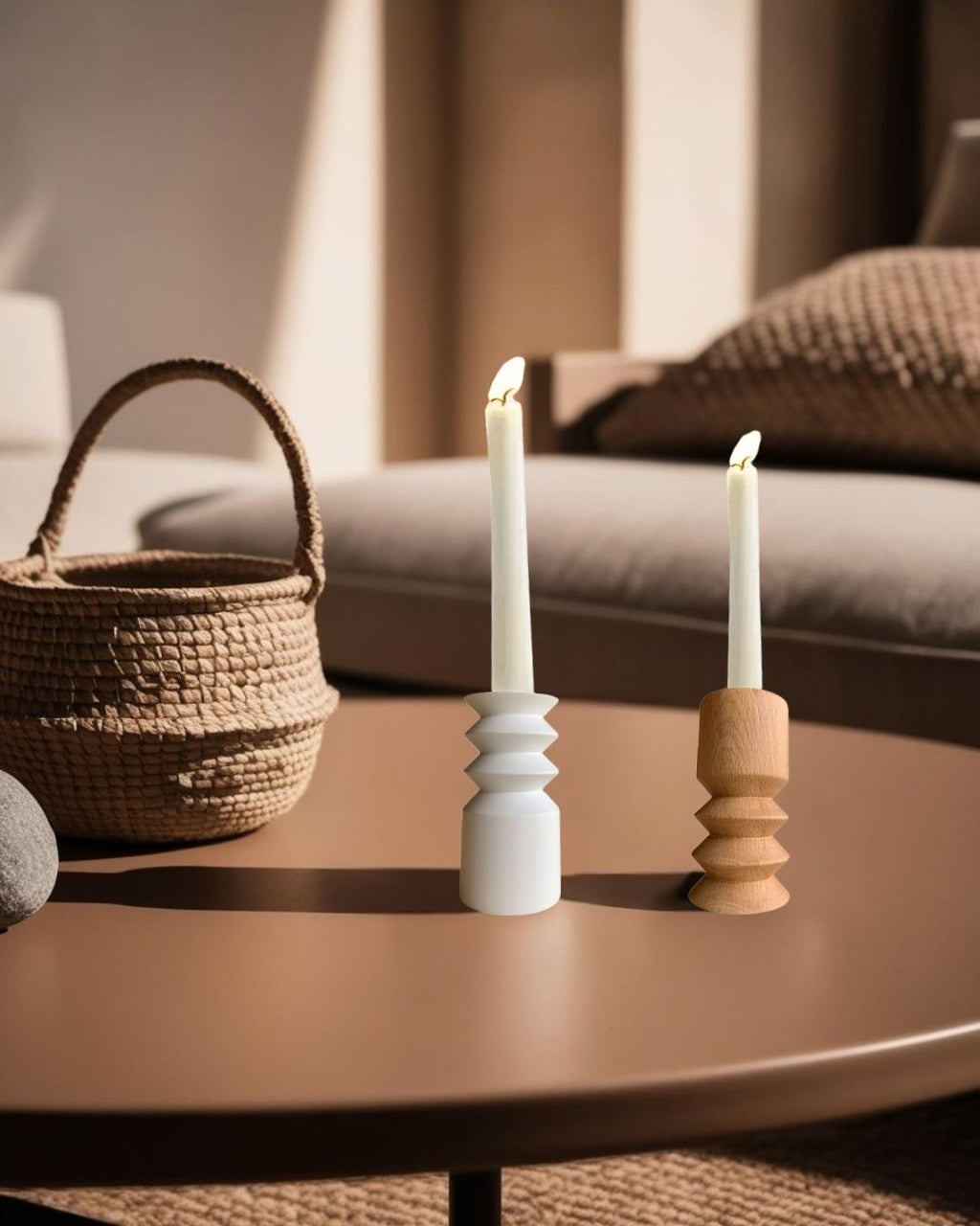 Harmonika - Wooden Candle Holder