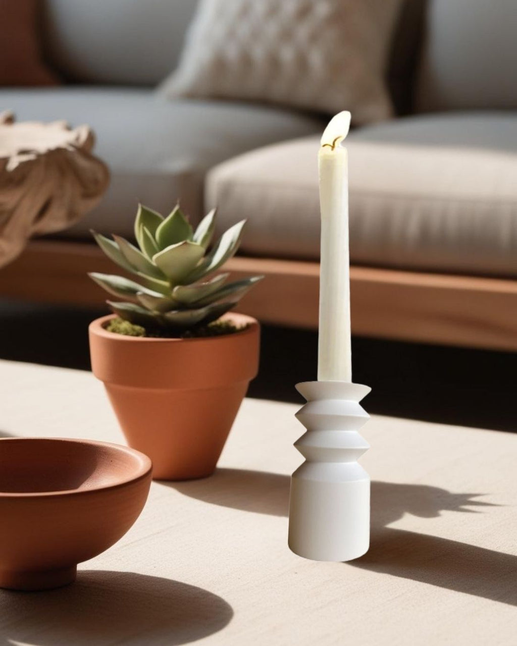 Harmonika - Wooden Candle Holder