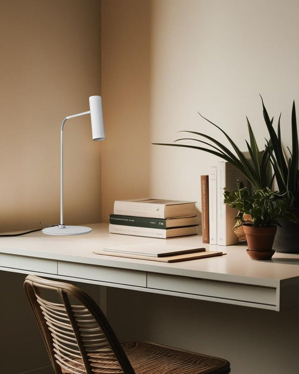 white desk lamp