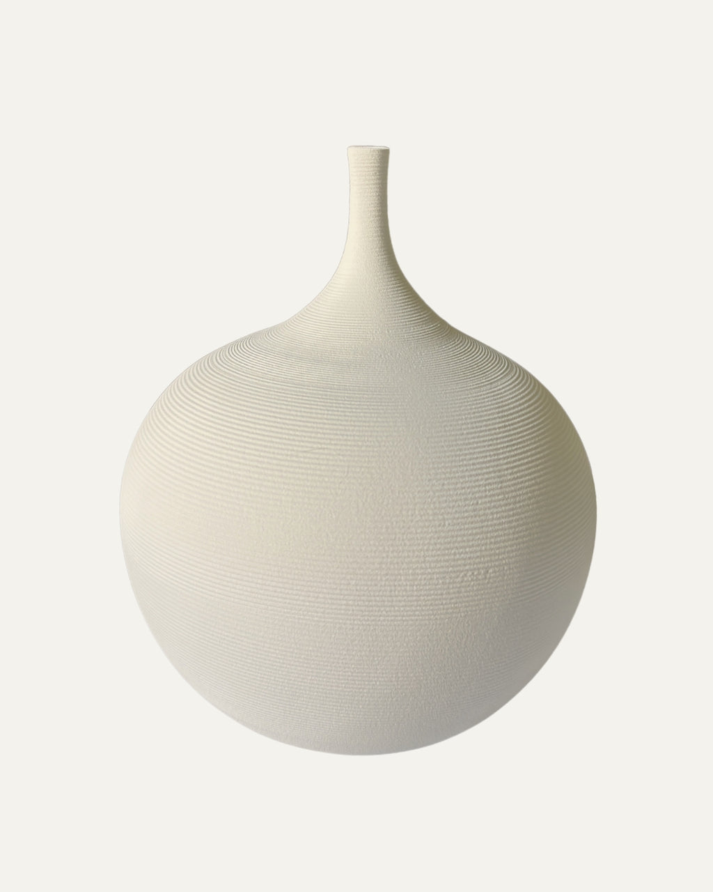Jarrón blanco de forma esferíca 17 cm. - Globe