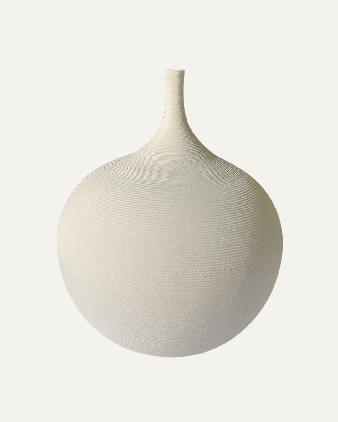 Jarrón blanco de forma esferíca 17 cm. - Globe
