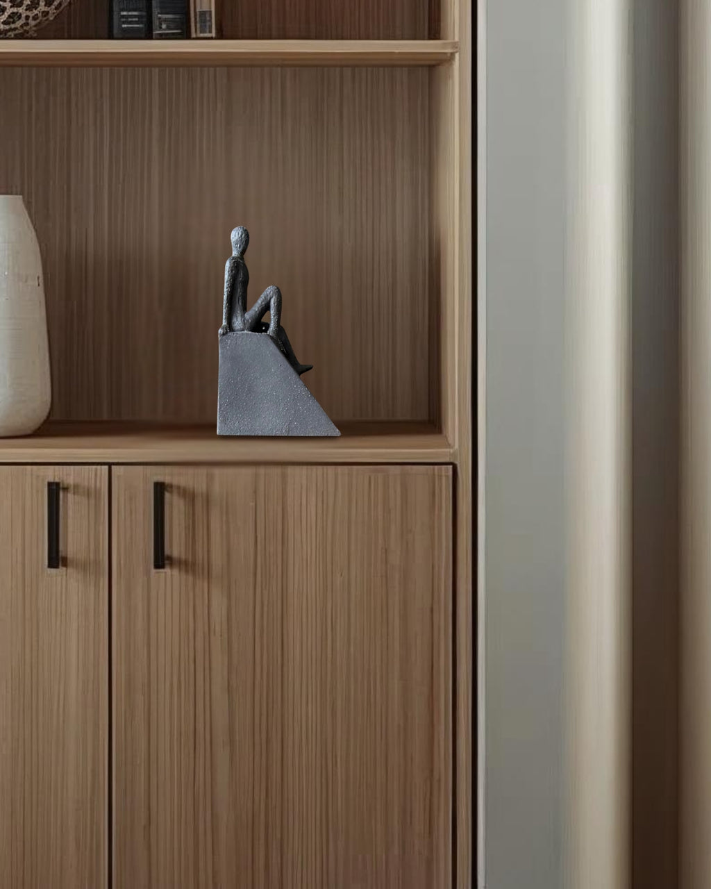 Escultura de cerámica con acabado rústico - "Paus"