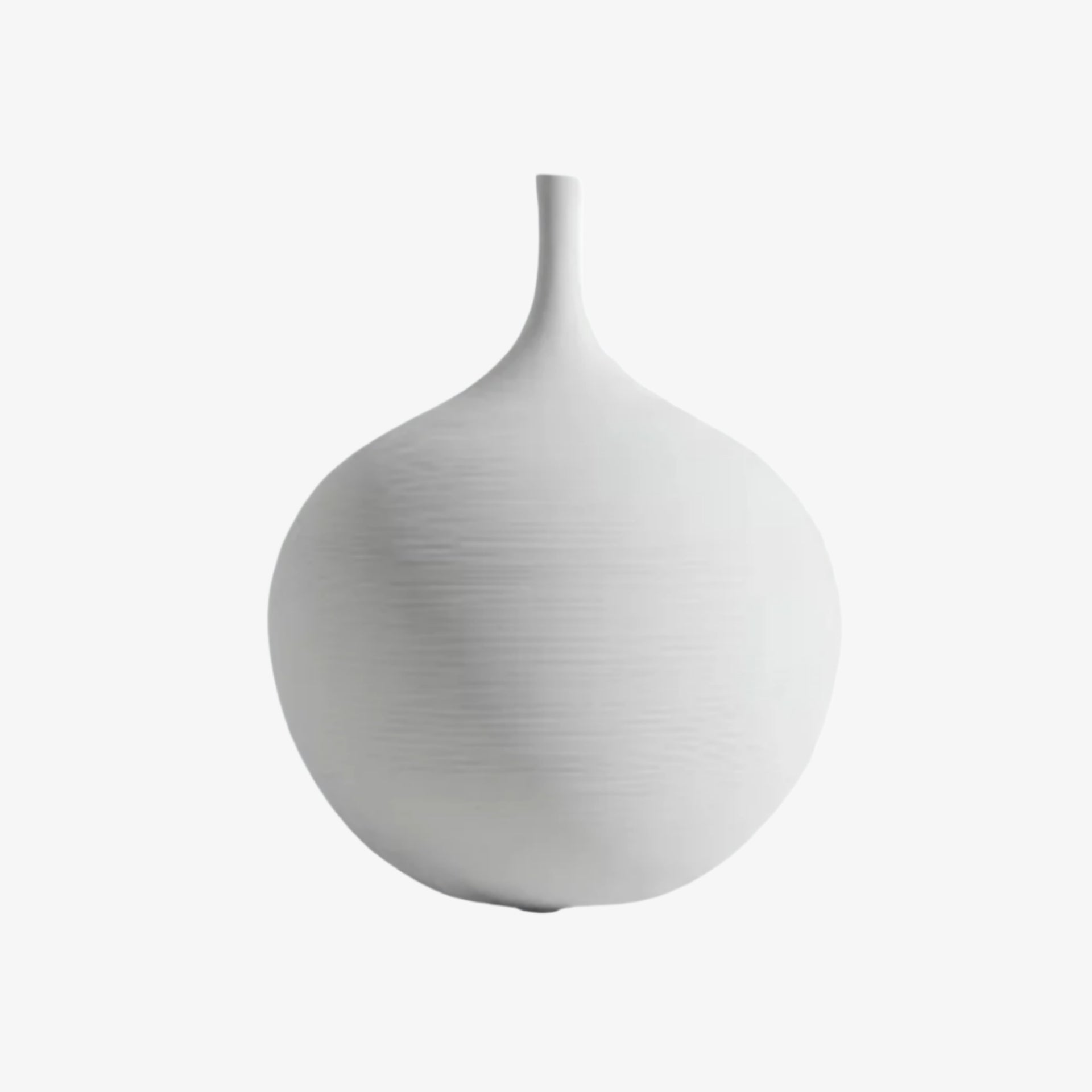 Jarrón blanco de forma esferíca 17 cm. - Globe