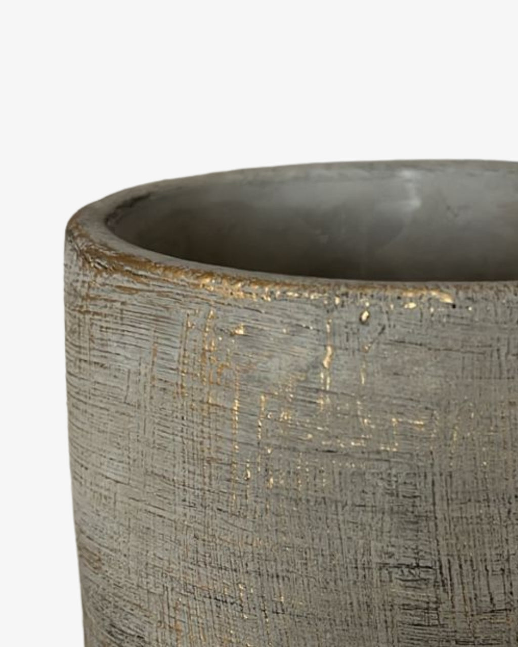Macetero gris con vetas doradas - Berlin
