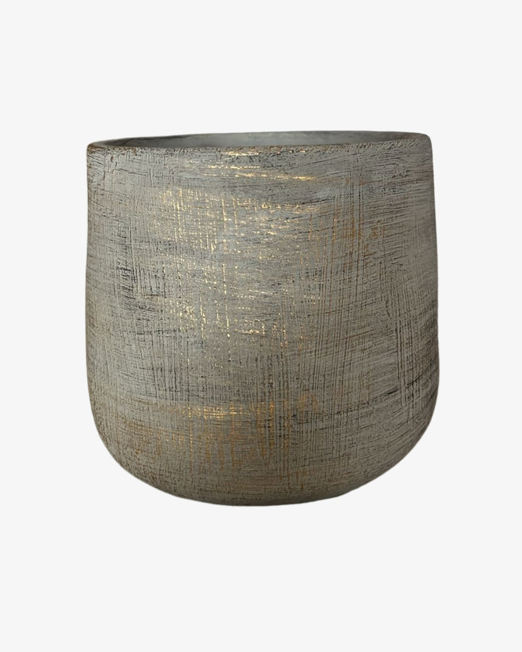 Macetero gris con vetas doradas - Berlin