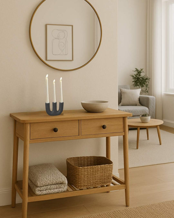 Trident, Ceramic Candelabra For Three Candles