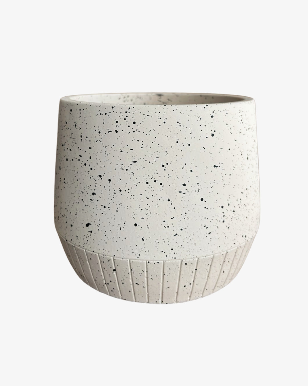 Macetero jaspeado con relieve de líneas - Ginebra
