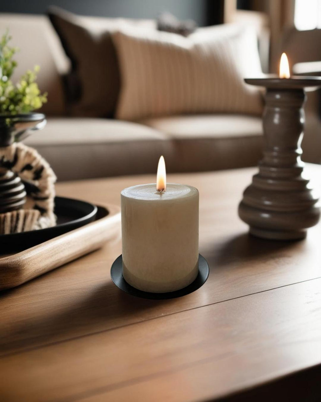 Podio - Round Metal Candle Holders 3-Piece Set